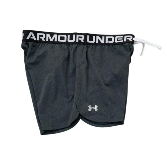 NWT Under Armour Heatgear Girl's Play Up Solid Shorts Color Steel Size Large - Picture 3 of 7